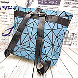Светящийся неоновый рюкзак-сумка Хамелеон. Светоотражающий рюкзак Звезда, фото 4