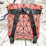 Светящийся неоновый рюкзак-сумка Хамелеон. Светоотражающий рюкзак Звезда, фото 7
