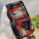 Спортивная сумка чехол SPORTS Music для телефона на руку, камуфляжный принт Серо-синий, фото 9