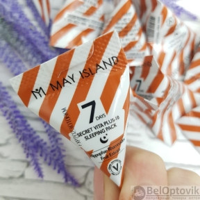 Ночная маска в пирамидках May Island 7 Days Secret Sleeping Mask Pack 5g, Original Korea С витаминным