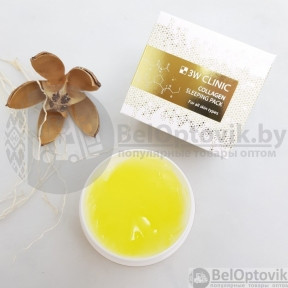 Уходовая ночная маска - гель для лица 3W Clinic Sleeping Pack, 100ml Original Korea С коллагеном Collagen