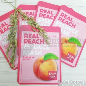Маска тканевая для лица Farm stay , 23 мл, Original Korea Real Peach (с экстрактом персика)