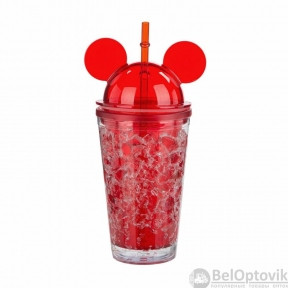 Охлаждающий стакан с трубочкой и крышкой Mickey
