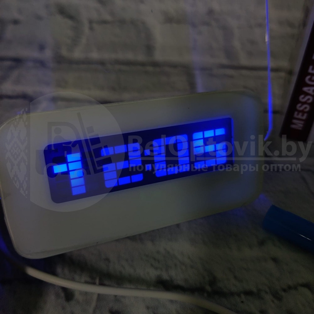 Креативные LED Часы-Будильник HIGHSTAR Неоновый (синий) - фото 4 - id-p132033421