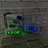 Креативные LED Часы-Будильник HIGHSTAR Неоновый (синий), фото 6