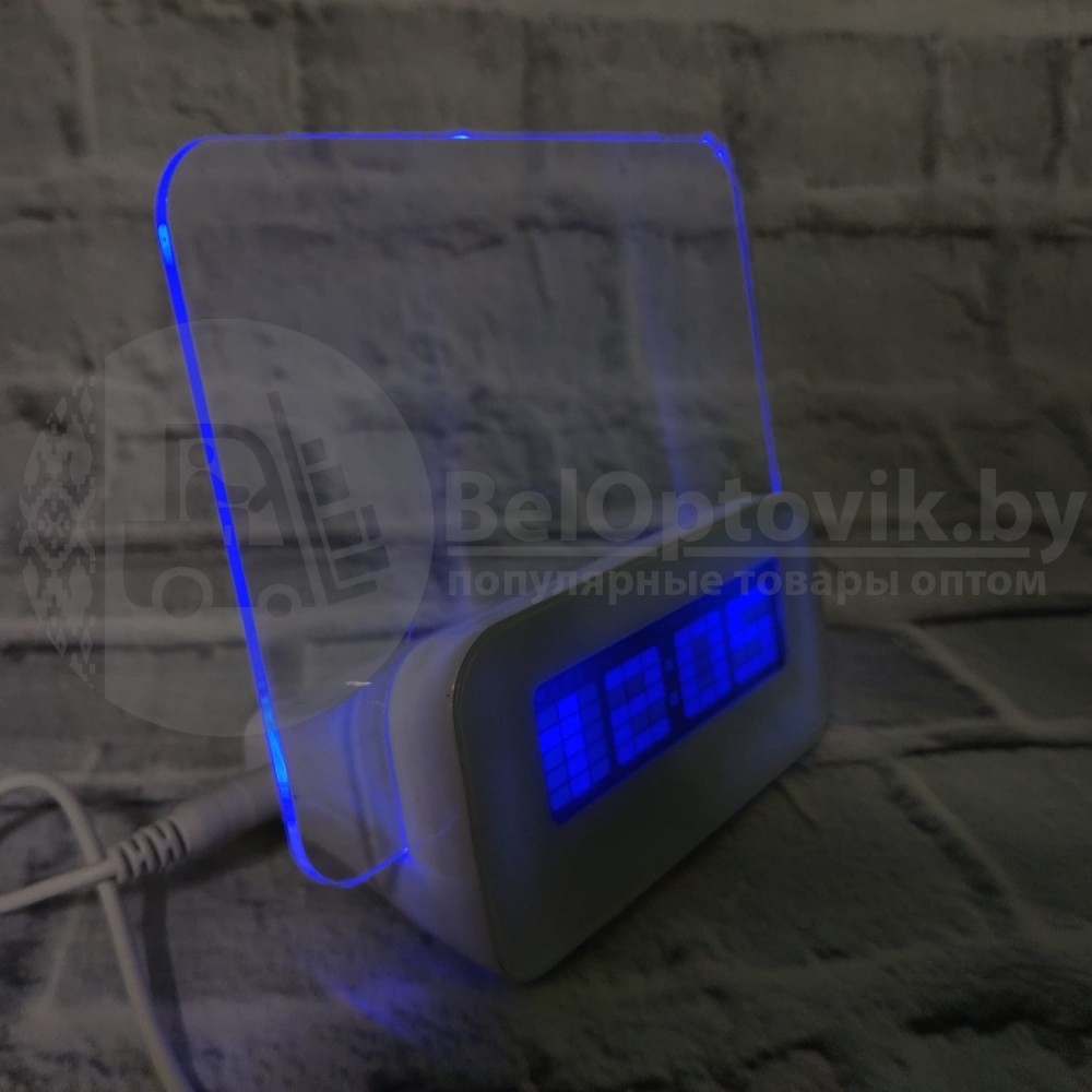 Креативные LED Часы-Будильник HIGHSTAR Неоновый (синий) - фото 9 - id-p132033421