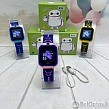 Детские умные часы Smart Baby Watch с gps Q12 Голубые с фиолетовым, фото 5