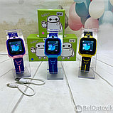 Детские умные часы Smart Baby Watch с gps Q12 Голубые с фиолетовым, фото 6