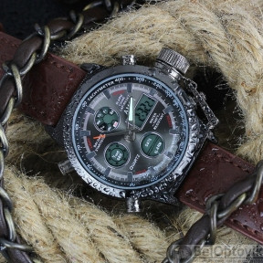 Кварцевые часы AMST 3003 качество A Коричневые