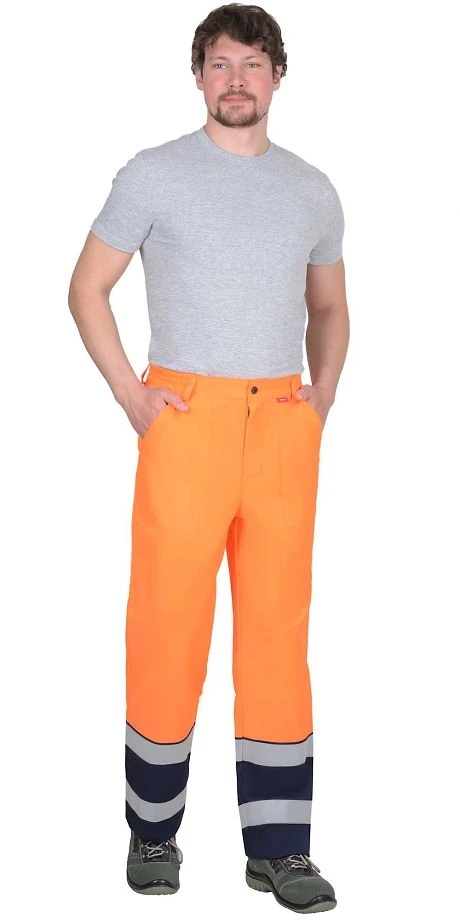 Костюм "Терминал-3-РОСС" куртка, брюки оранжевая с темно-синим - фото 3 - id-p184675178