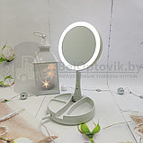 Уценка Зеркало двухстороннее со светодиодами My FoldAway Mirror White, увеличение зеркал: 1х1 и 10х1, фото 2