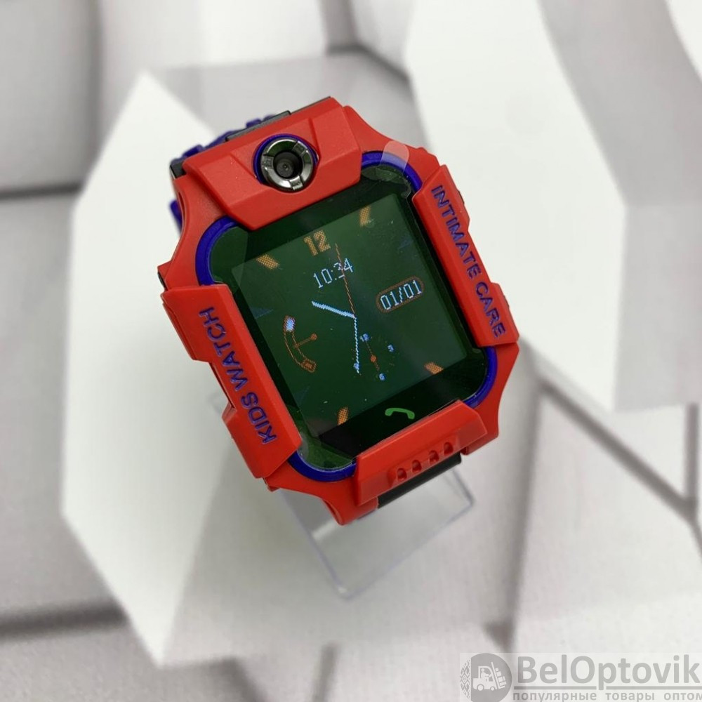 Часы детские Smart Watch Kids Baby Watch Q88 / Умные часы для детей Фиолетовый корпус - черный ремешок - фото 7 - id-p132028250