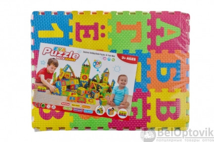 Детский развивающий коврик-пазл Буквы Eva Puzzle