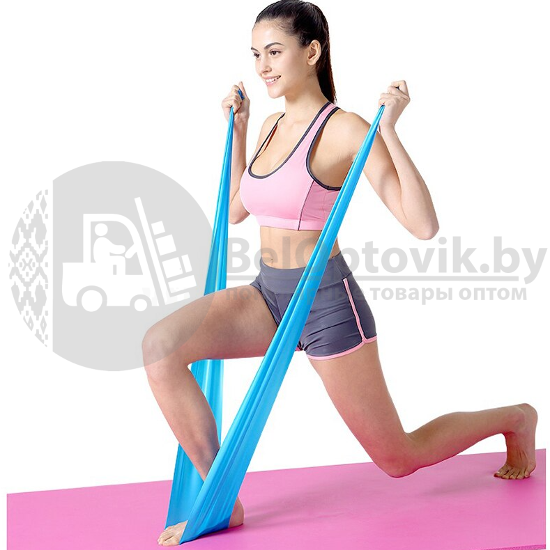 Спортивная резинка для фитнеса, йоги, пилатеса / тонизирующая лента-эспандер из латекса Sweat Shaper Toning - фото 4 - id-p151860737
