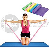 Спортивная резинка для фитнеса, йоги, пилатеса / тонизирующая лента-эспандер из латекса Sweat Shaper Toning, фото 10