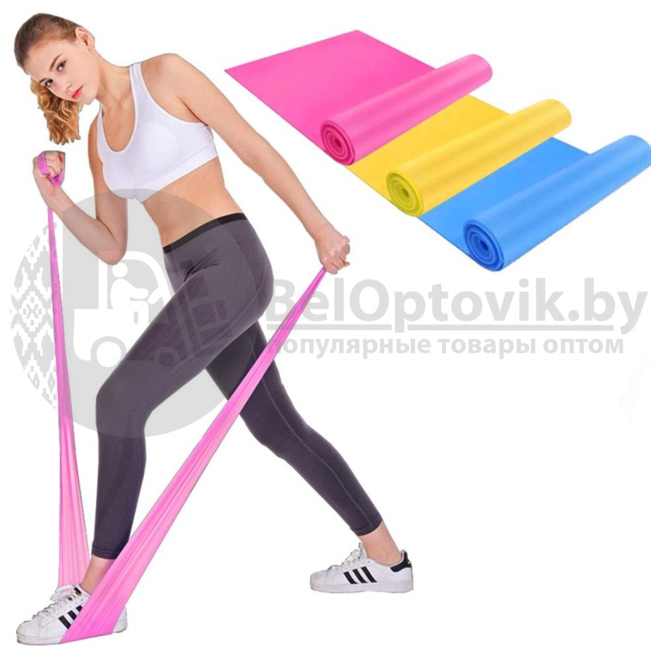 Спортивная резинка для фитнеса, йоги, пилатеса / тонизирующая лента-эспандер из латекса Sweat Shaper Toning - фото 2 - id-p151860738