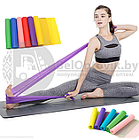 Спортивная резинка для фитнеса, йоги, пилатеса / тонизирующая лента-эспандер из латекса Sweat Shaper Toning, фото 3