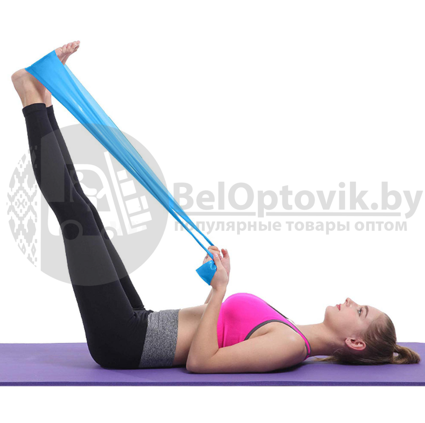 Спортивная резинка для фитнеса, йоги, пилатеса / тонизирующая лента-эспандер из латекса Sweat Shaper Toning - фото 8 - id-p151860738