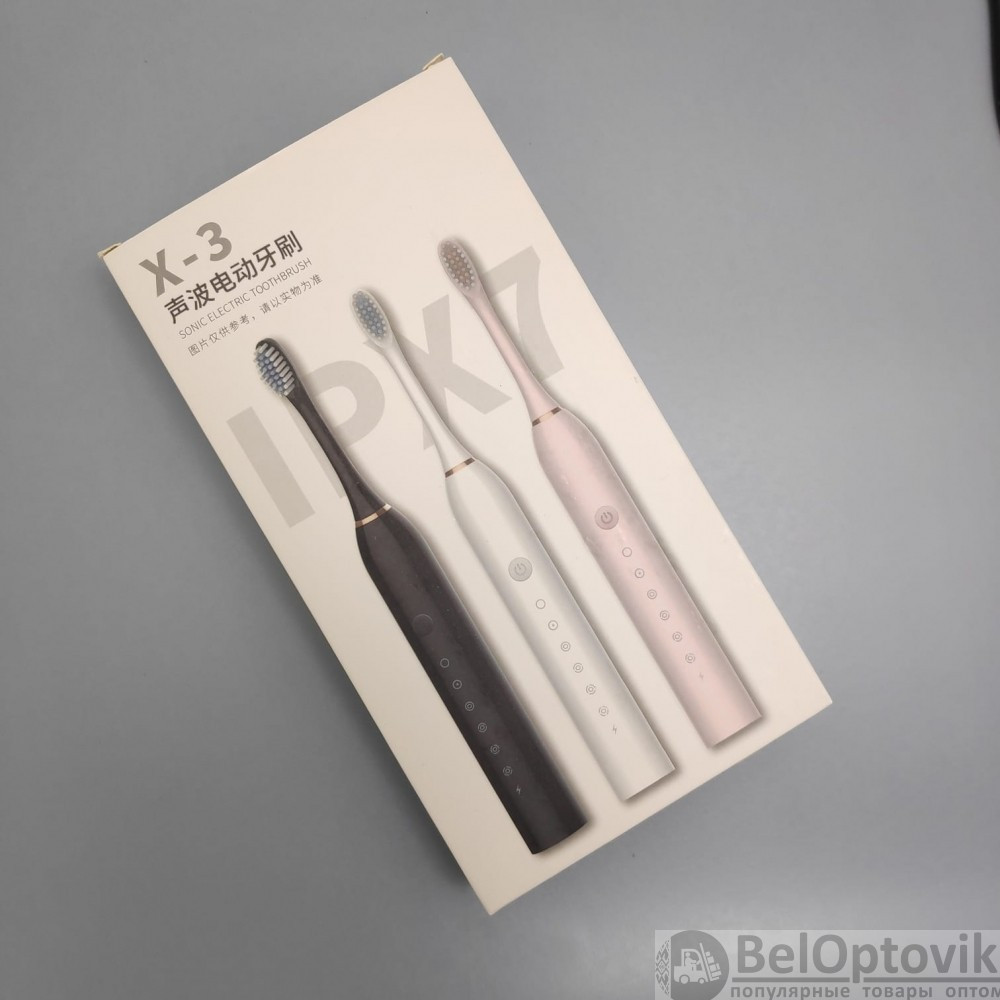 Электрическая зубная щётка Sonic toothbrush x-3 Белый корпус - фото 5 - id-p132027348