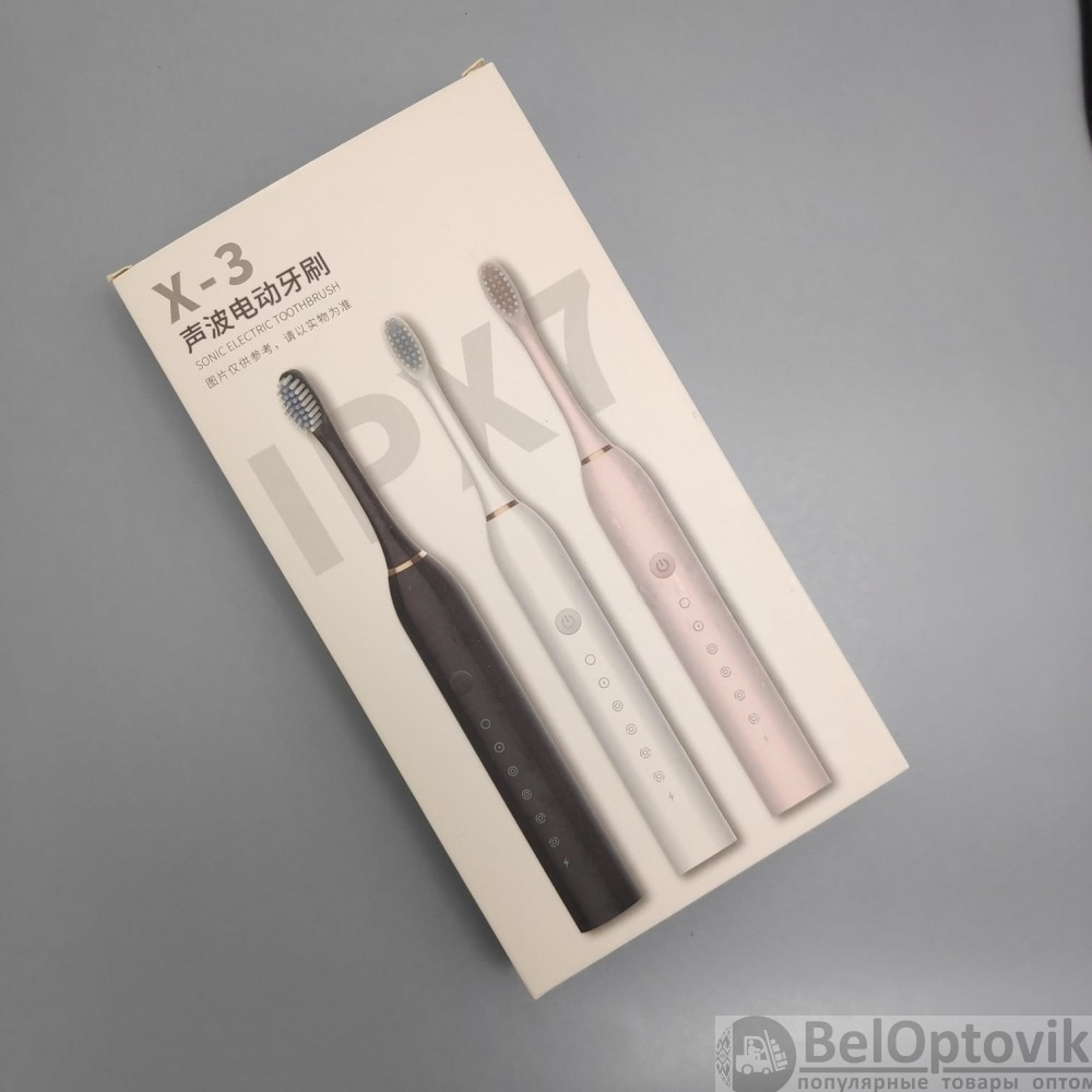Электрическая зубная щётка Sonic toothbrush x-3 Розовый корпус - фото 5 - id-p132027349