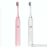 Электрическая зубная щётка Sonic toothbrush x-3  Розовый корпус, фото 10