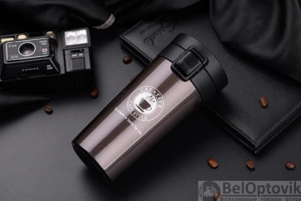 Термокружка из нержавеющей стали с сеточкой Creative cafe style 350 мл