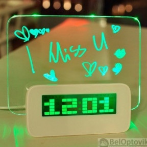 Креативные LED Часы-Будильник HIGHSTAR Зелёный