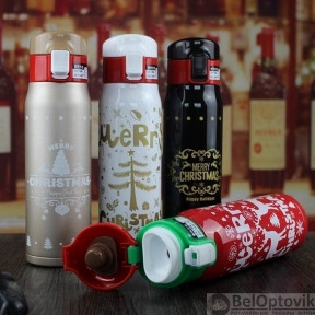 Термокружка Рождество Merry Christmas, 450 ml Красный
