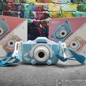 (VIP качество) Детский фотоаппарат Childrens Fun Camera Моя первая селфи камера 2 Голубой котик