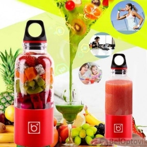 Блендер - шейкер (соковыжималка) портативный, переносной USB Bingo Juicer Cup. Супер МОЩНЫЙ. Красный корпус
