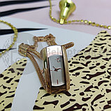 Часы браслет женские СК прямоугольная форма  Золото, фото 5