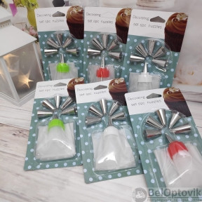 Кондитерский мешок Decorating set 6hc nuzzles, 6 самых популярных насадок
