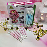 Инструменты для мастики (декорирования, украшения торта), 16 наконечников Нежно розовые, фото 5