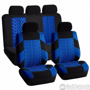 Комплект чехлов на автомобильные сидения Car Seat Cover 9 предметов (чехлы для автомобиля) Синие