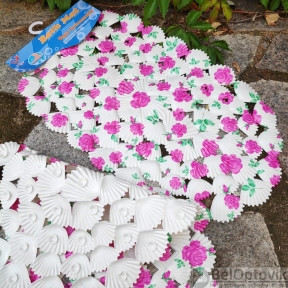 Противоскользящий силиконовый коврик для ванной с присосками Bath Mat Vogue Environmental Летний сад
