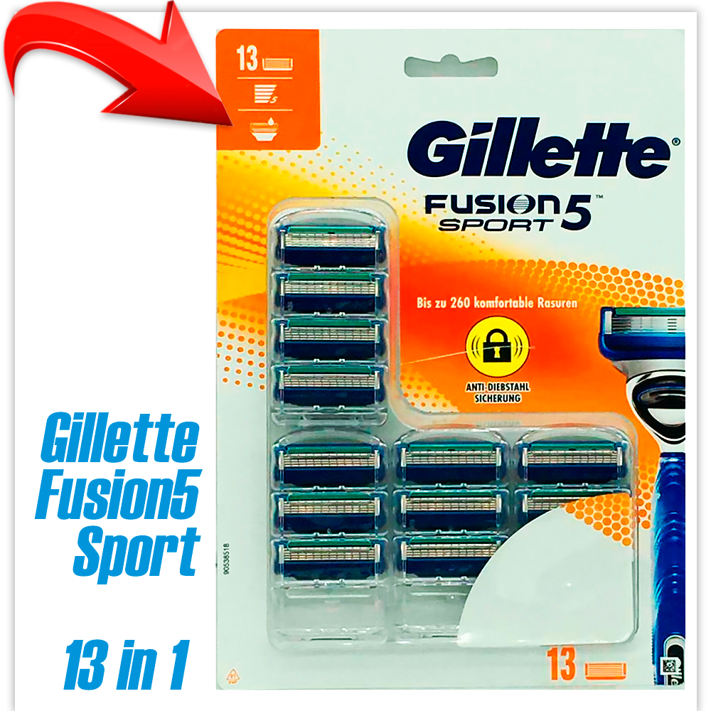 Сменные кассеты для бритья Gillette Fusion5 Sport (13 шт)