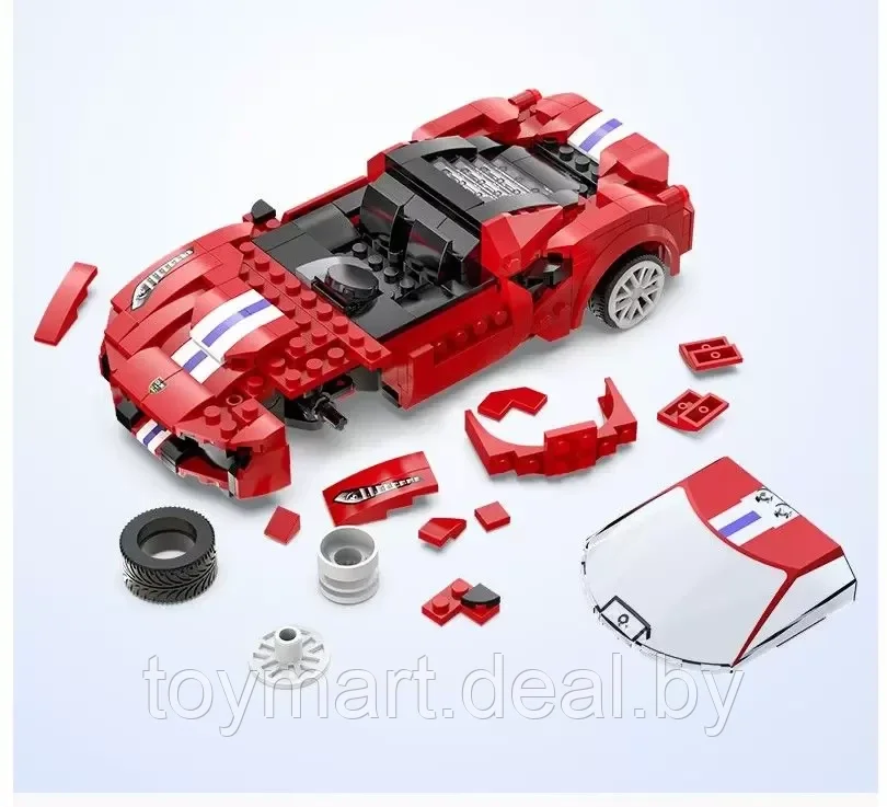 Автомобиль Ferrari 488 - конструктор на радиоуправлении, CaDa C51072W - фото 4 - id-p164766542