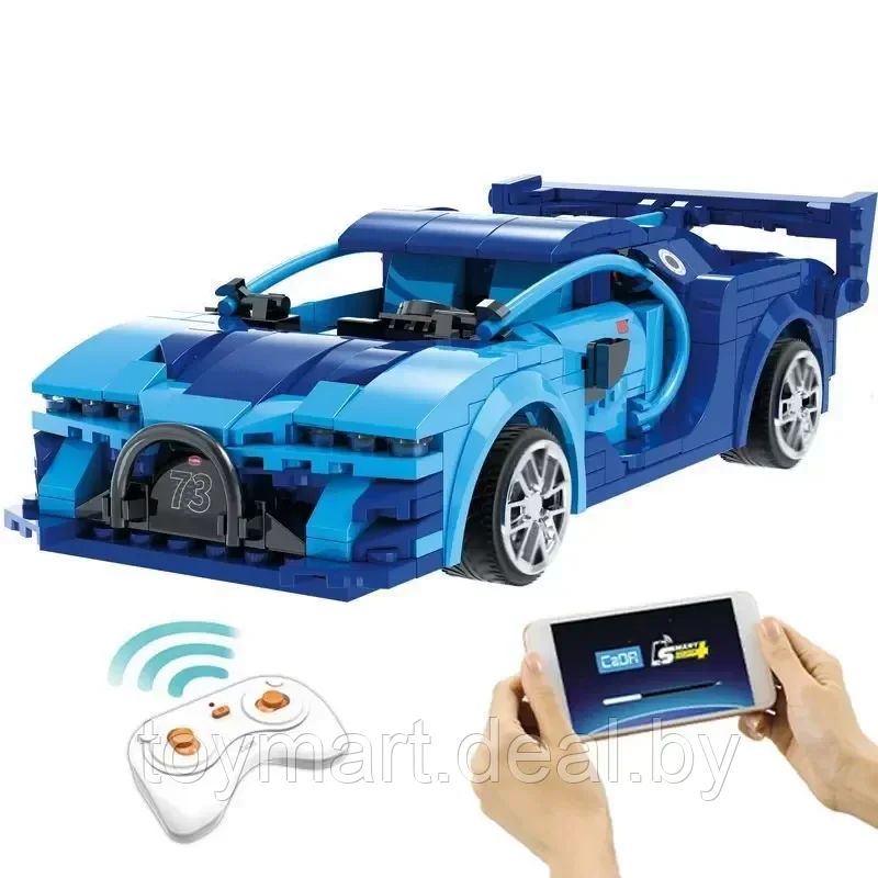 Конструктор Blue Race Car - гоночная машина на радиоуправлении, Cada C51073W - фото 5 - id-p164766547