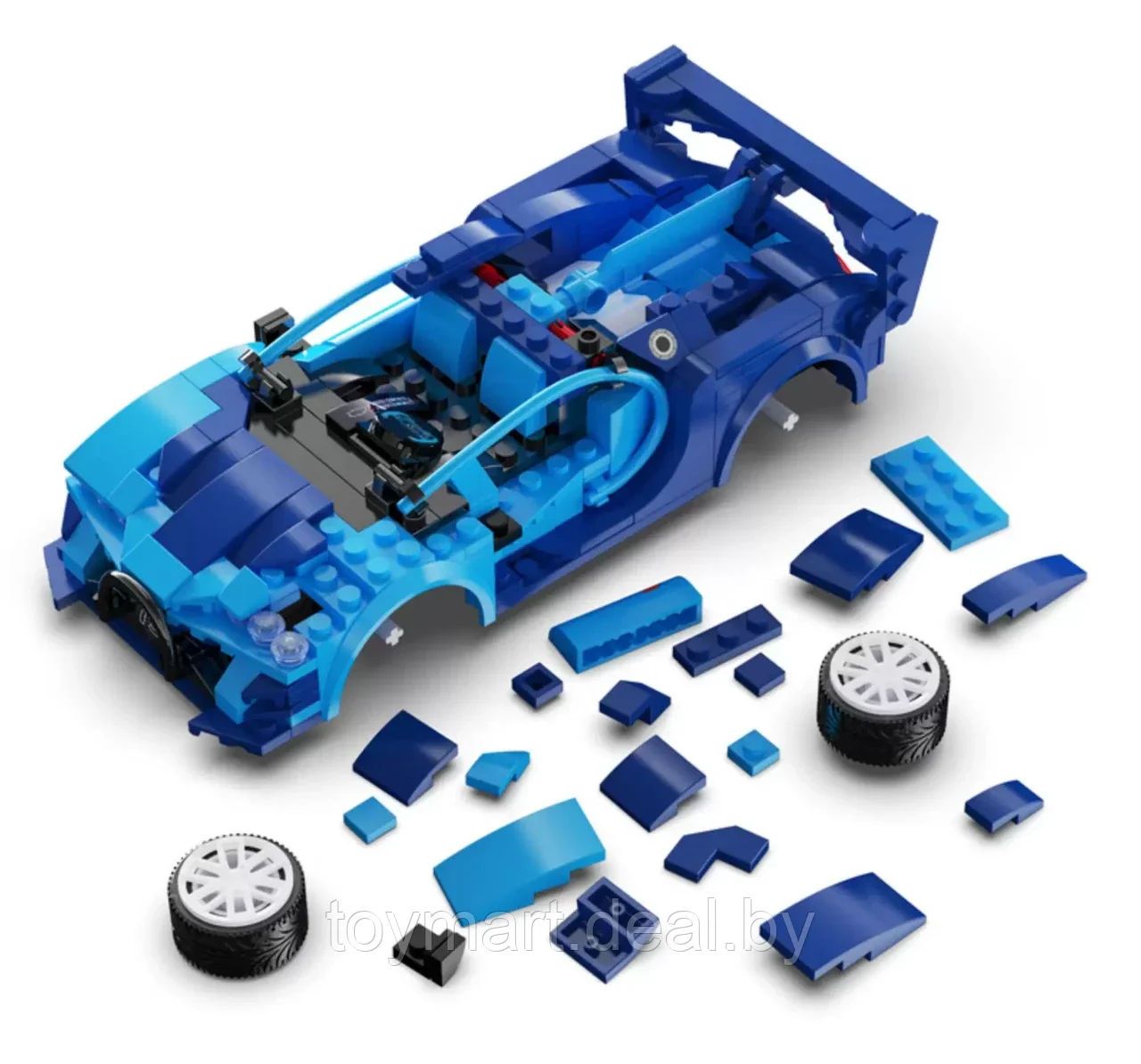 Конструктор Blue Race Car - гоночная машина на радиоуправлении, Cada C51073W - фото 6 - id-p164766547