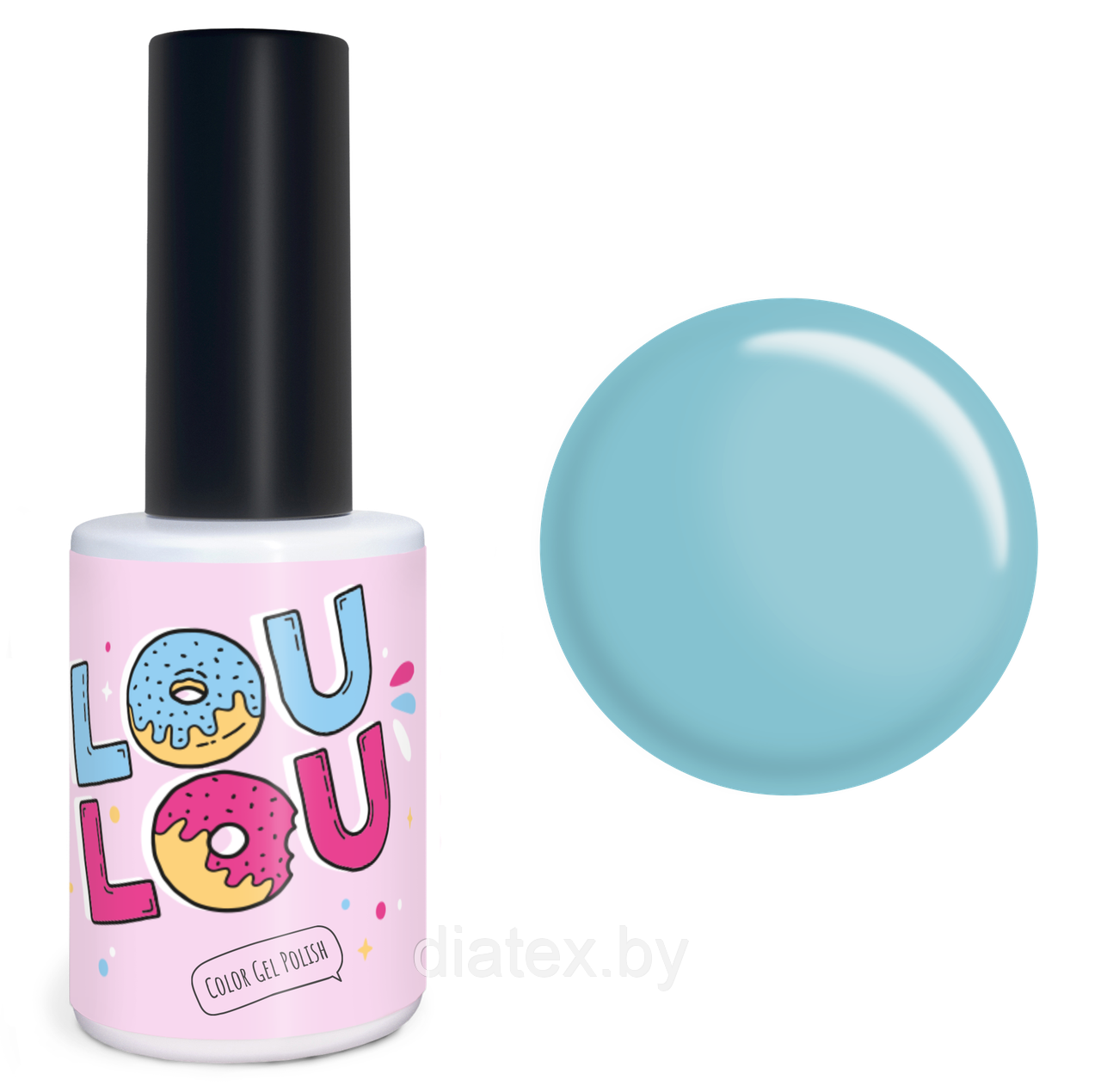 Гель-лак LOULOU № 401 (10мл.) голубой аквамарин