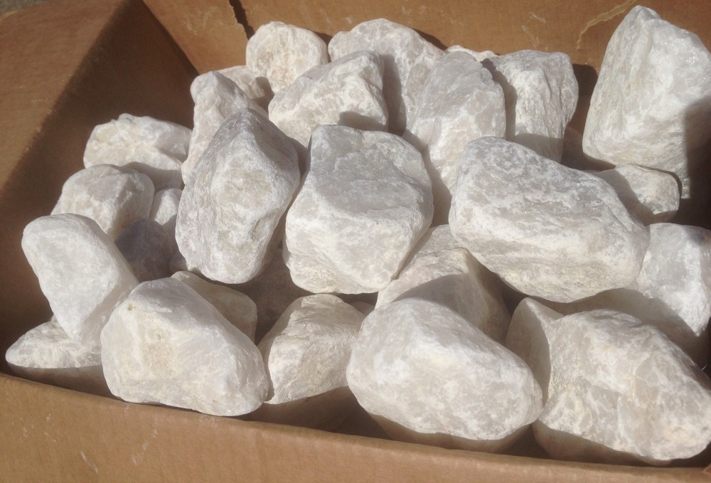 Камни белый кварцит обвалованный - фото 1 - id-p184678495