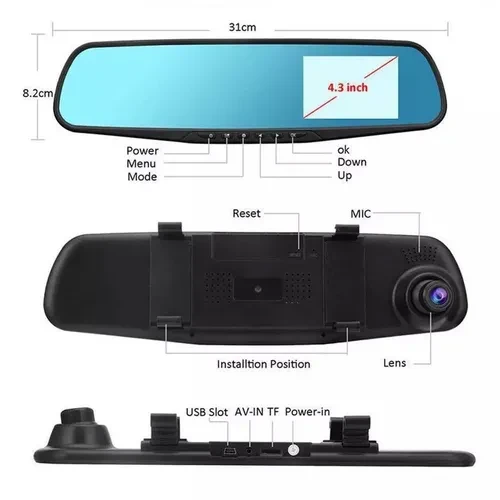 Видеорегистратор Vehicle Blackbox DVR с камерой заднего вида mod.2021 (2 камеры) - фото 2 - id-p184678798