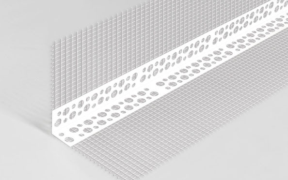 Уголок фасадный штукатурный ПВХ с сеткой, 100*100 мм, 3 м