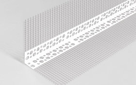 Уголок фасадный штукатурный ПВХ с сеткой, 100*100 мм, 3 м