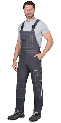 Полукомбинезон СИРИУС-ДЖЕТ т.серый с синим тк. мех. стрейч с ВО, фото 2