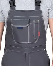 Полукомбинезон СИРИУС-ДЖЕТ т.серый с синим тк. мех. стрейч с ВО, фото 3