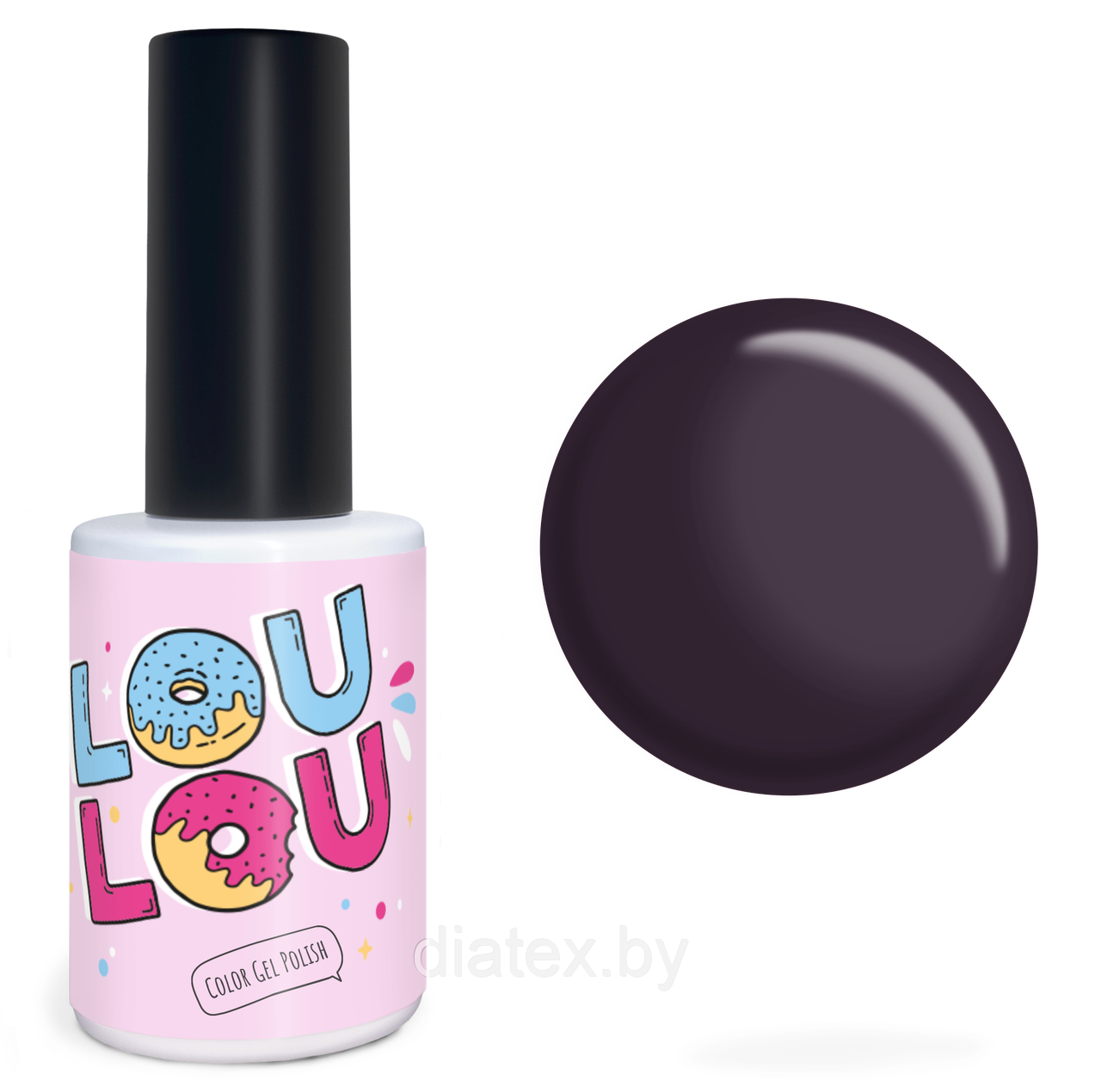 Гель-лак LOULOU № 607 (10мл.) бурый малиновый