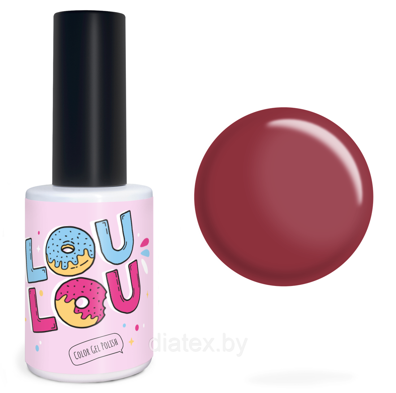 Гель-лак LOULOU № 703 (10мл.) розово-красный