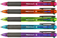 Ручка шариковая автоматическая многофункциональная Berlingo Multicolor корпус ассорти, 4 стержня
