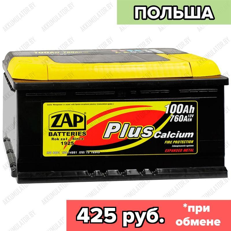 Аккумулятор ZAP Plus / 600 38 / 100Ah / 760А / Обратная полярность / 353 x 175 x 190
